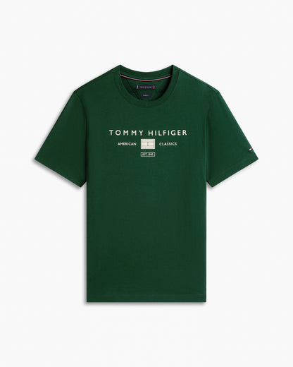 Tommy Hilfiger Brand Love Mono Stack Mens T-Shirt - Nocturnal Green