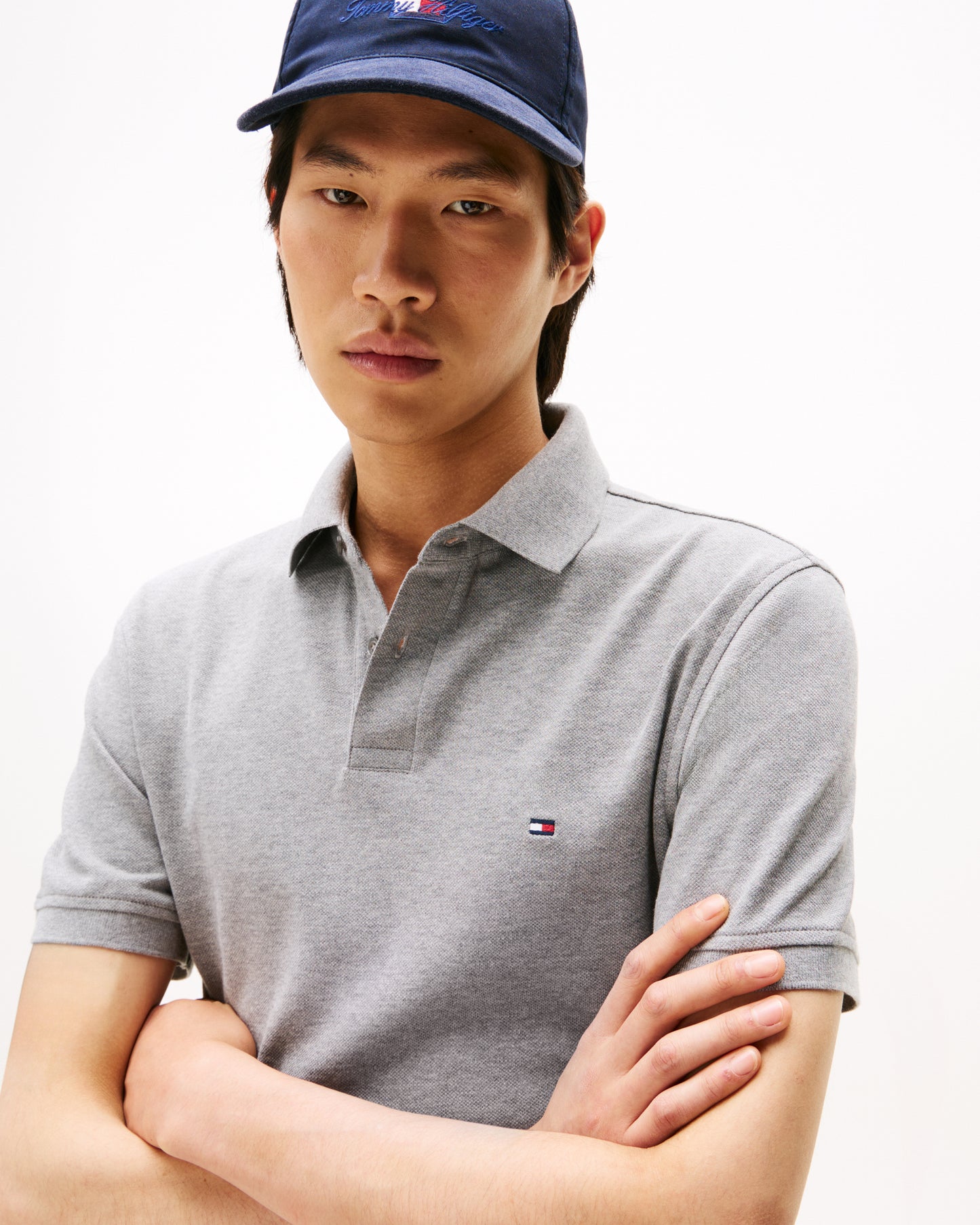 Tommy Hilfiger 1985 Regular Fit Mens Polo - Medium Grey Heather