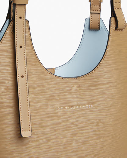 Tommy Hilfiger TH Modern Womens Mini Tote Bag - Safari Canvas | CHO | Designer Womens Tote Bags