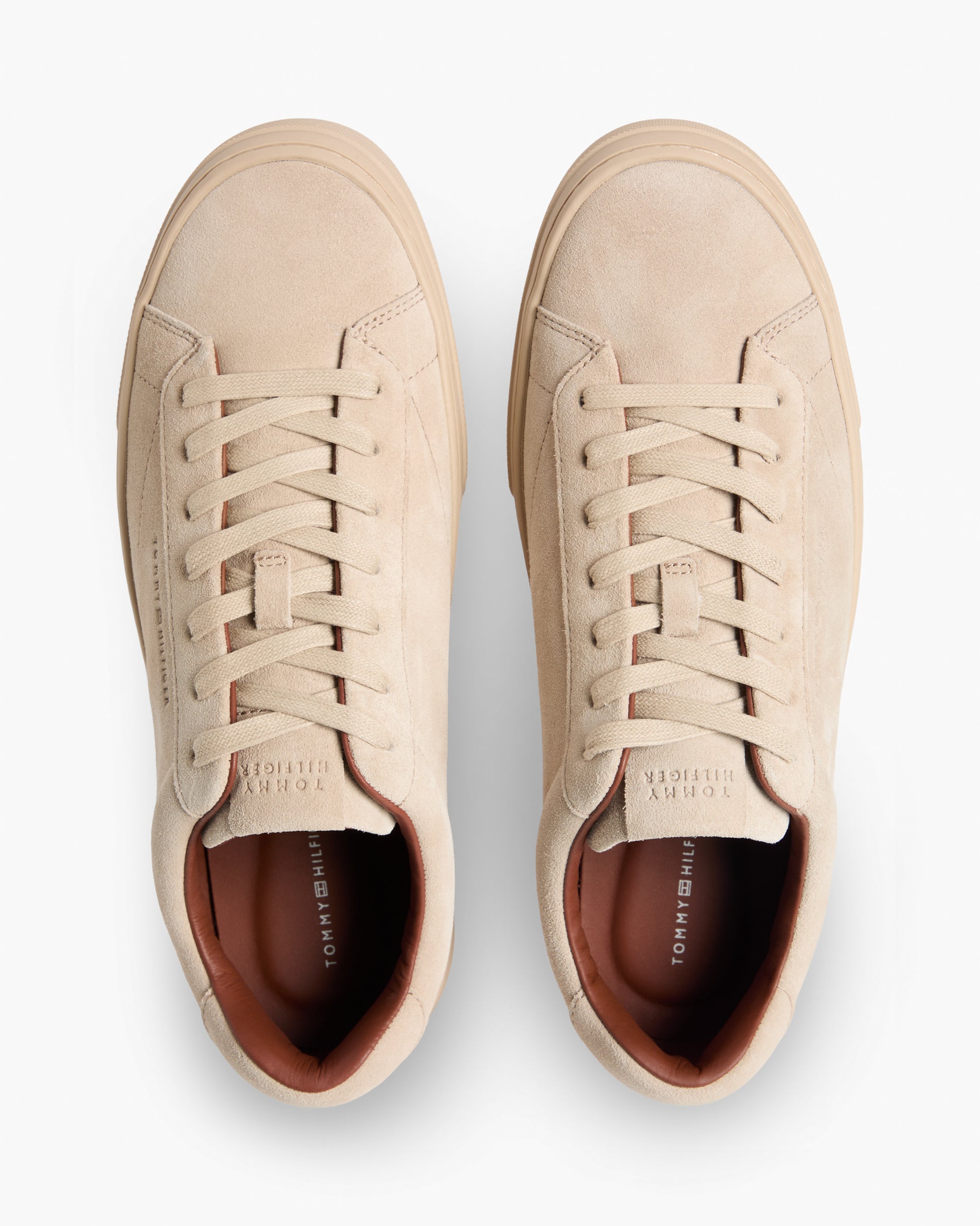 Tommy Hilfiger Park Premium Suede Mens Trainers - Sandalwood | CHO | Designer Mens Trainers