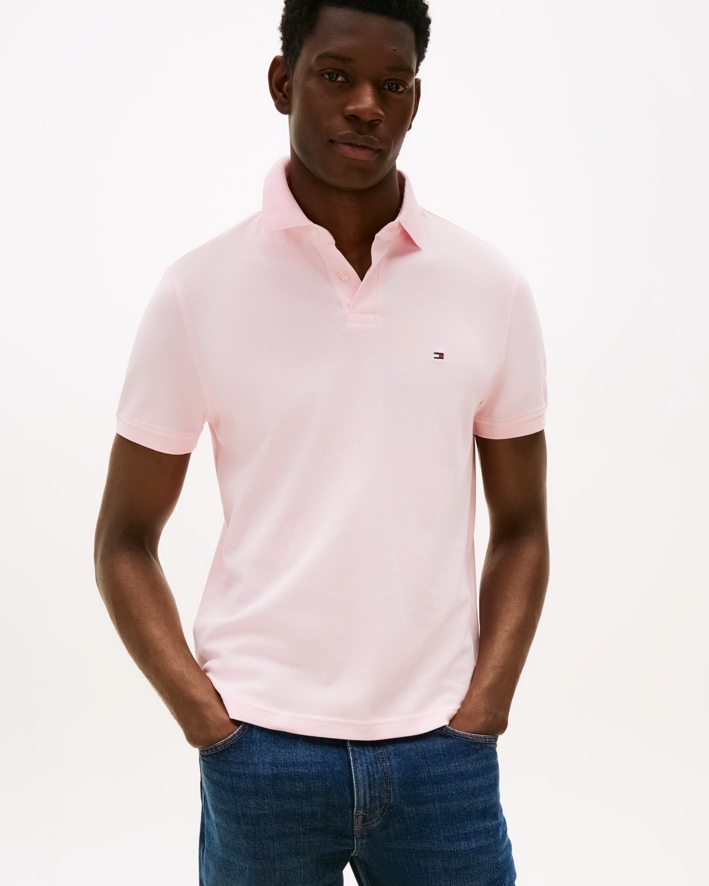 Tommy Hilfiger 1985 Regular Fit Mens Polo - Pink Lily