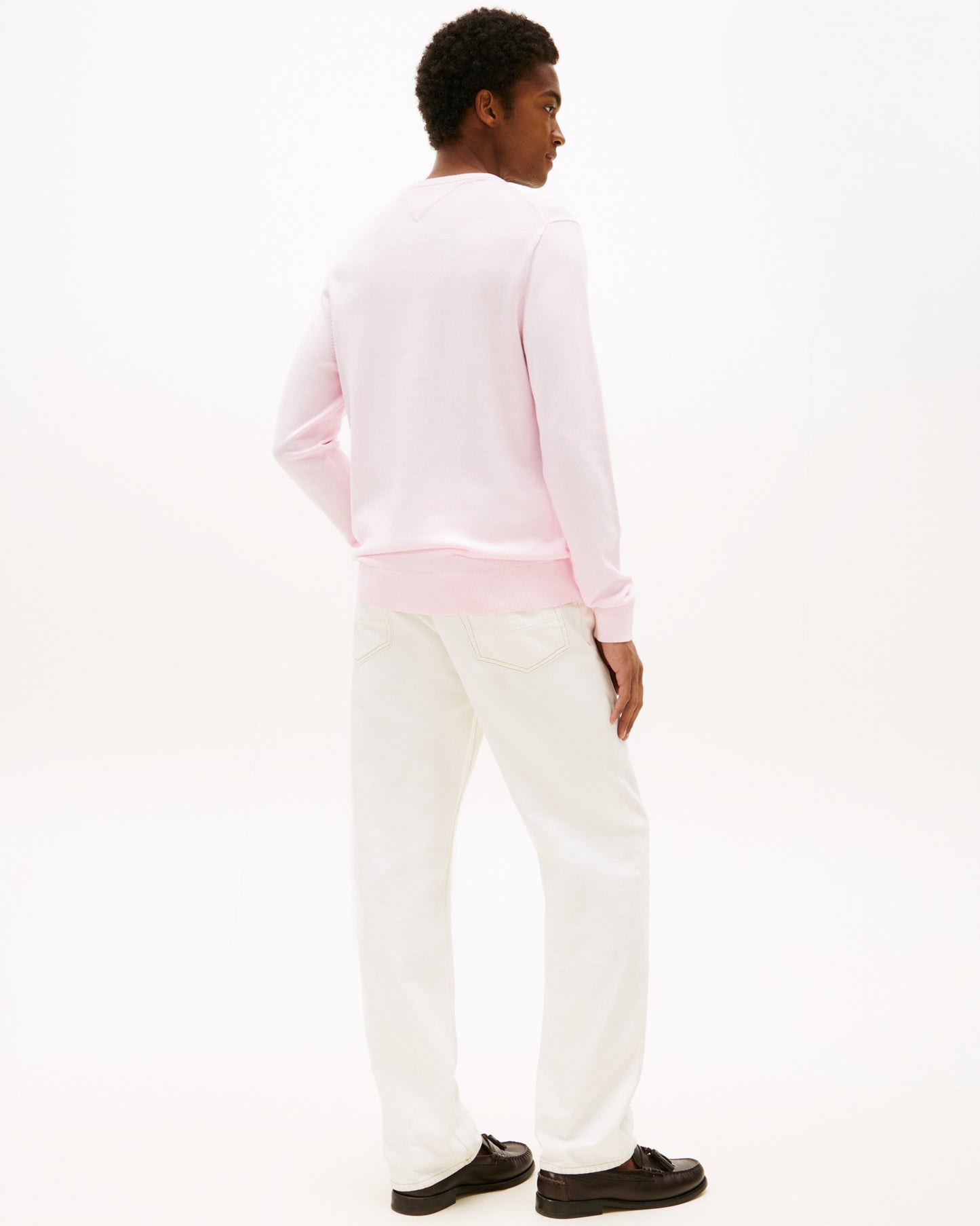 Tommy Hilfiger Essential Cotton Crew Neck Mens Sweatshirt - Pink Lily