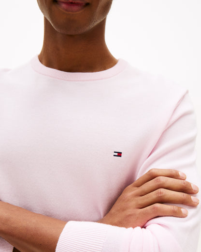 Tommy Hilfiger Essential Cotton Crew Neck Mens Sweatshirt - Pink Lily