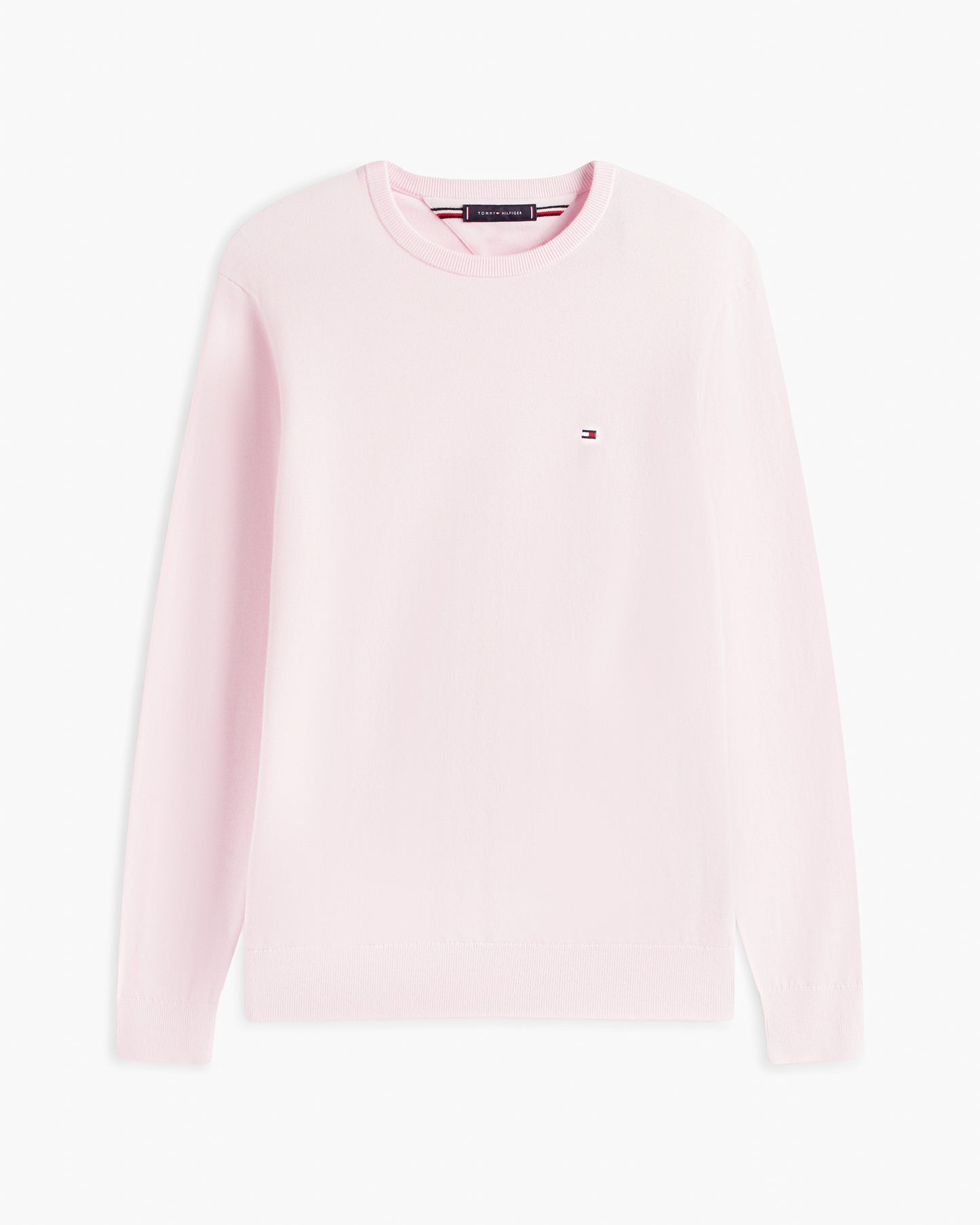 Tommy Hilfiger Essential Cotton Crew Neck Mens Sweatshirt - Pink Lily