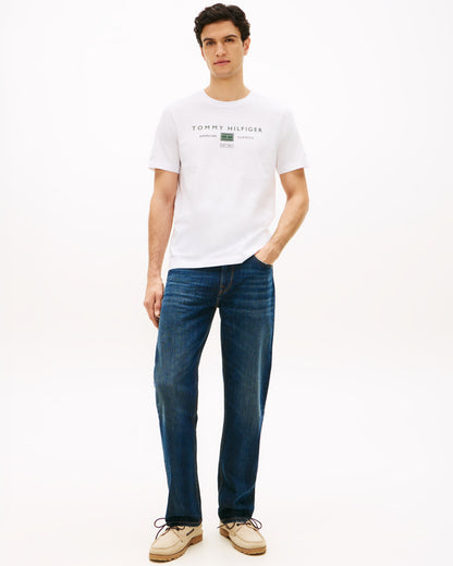 Tommy Hilfiger Brand Love Mono Stack Mens T-Shirt - White