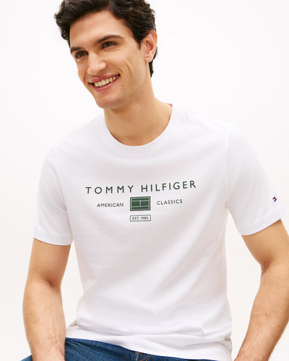 Tommy Hilfiger Brand Love Mono Stack Mens T-Shirt - White