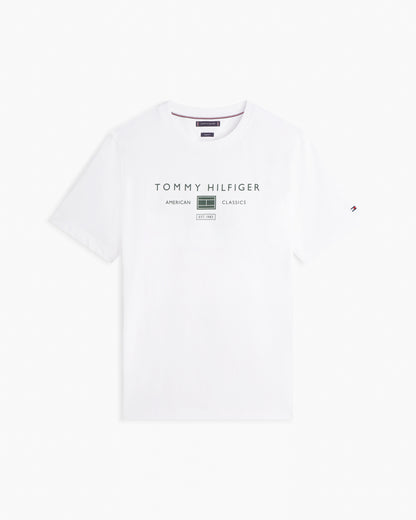 Tommy Hilfiger Brand Love Mono Stack Mens T-Shirt - White