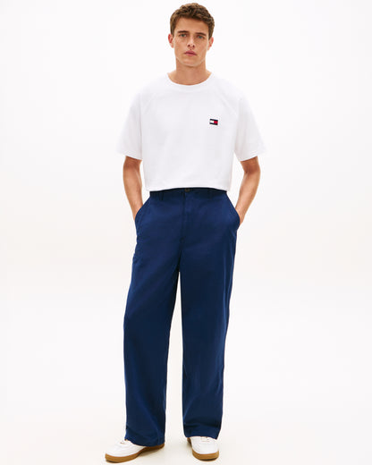 Tommy Hilfiger Tommy Flag Elevated Mens T-Shirt - White | CHO | Designer Mens Short Sleeve T-Shirts & Tops