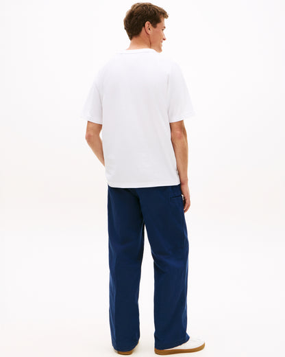 Tommy Hilfiger Tommy Flag Elevated Mens T-Shirt - White | CHO | Designer Mens Short Sleeve T-Shirts & Tops