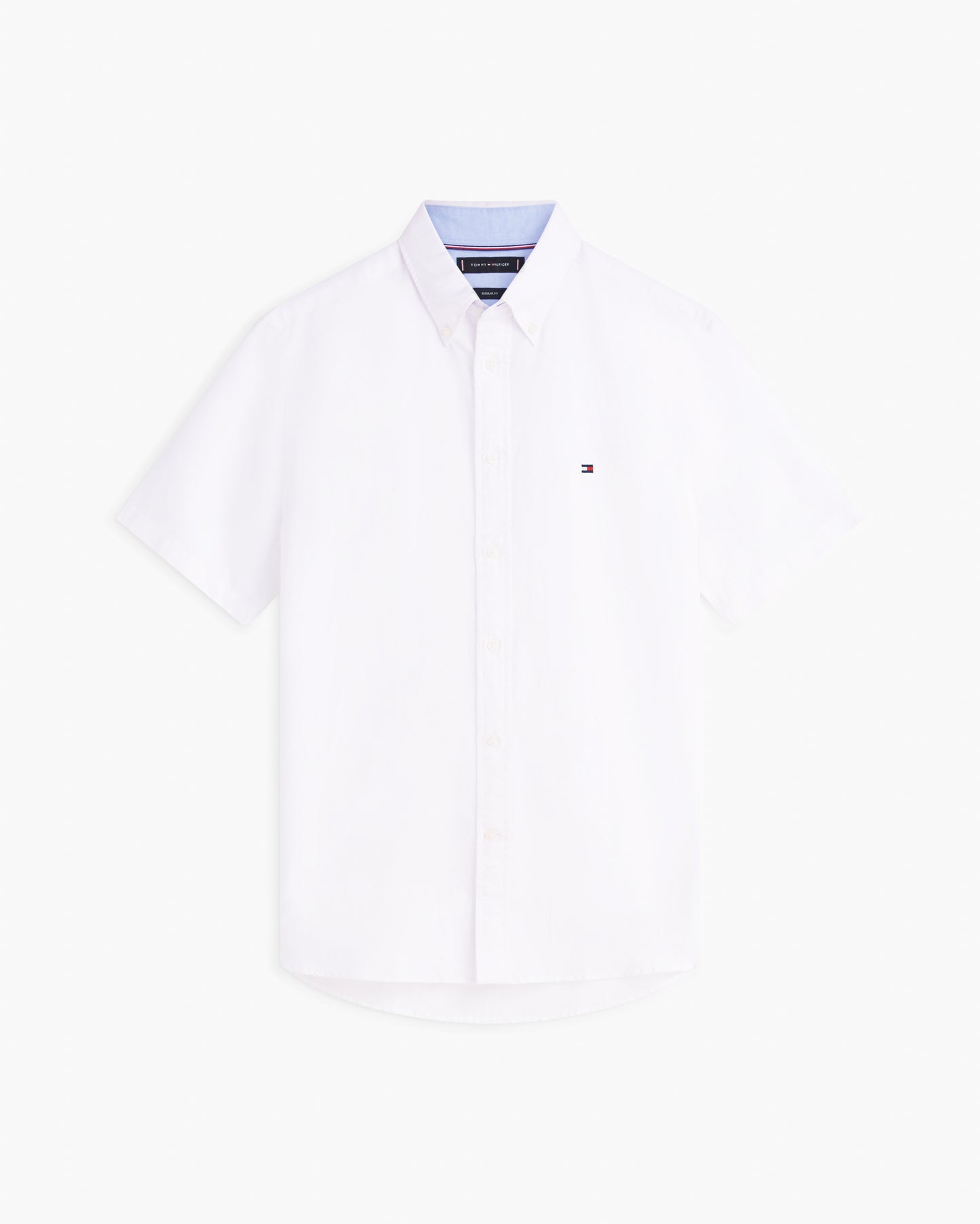 Tommy Hilfiger Linen Blend Solid Mens Short Sleeve Shirt - White