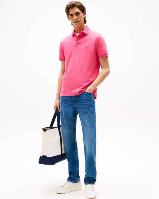 Tommy Hilfiger 1985 Regular Fit Mens Polo - Pink Alert