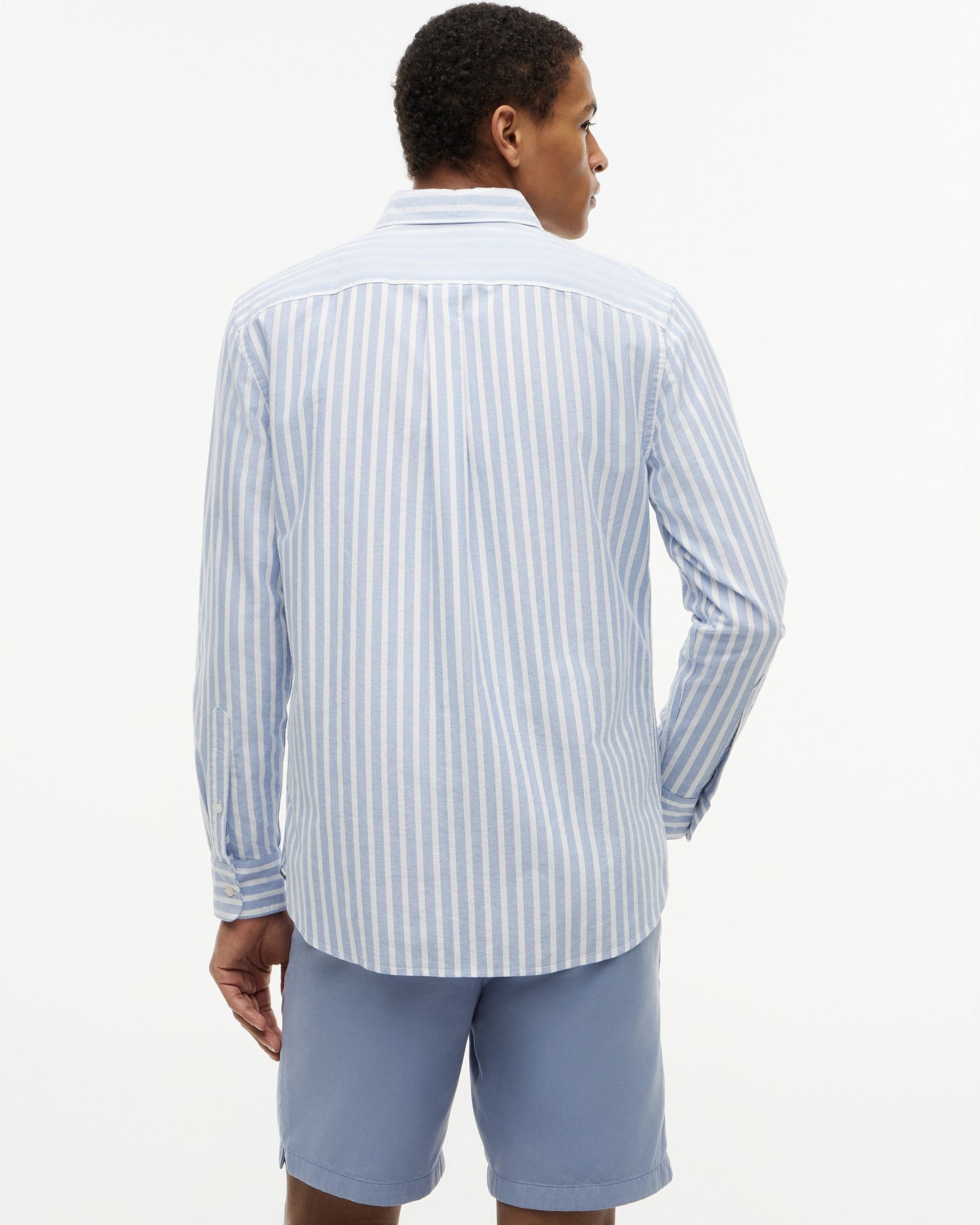 Tommy Hilfiger Heritage Oxford Mens Long Sleeve Striped Shirt - Regal Blue/Stripe | CHO | Designer Mens Long Sleeve Shirts