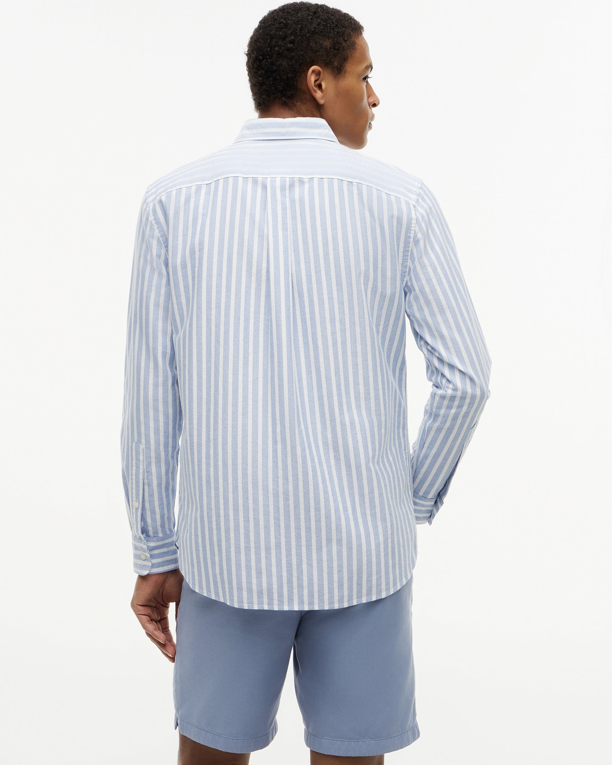Tommy Hilfiger Heritage Oxford Mens Long Sleeve Striped Shirt - Regal Blue/Stripe | CHO | Designer Mens Long Sleeve Shirts