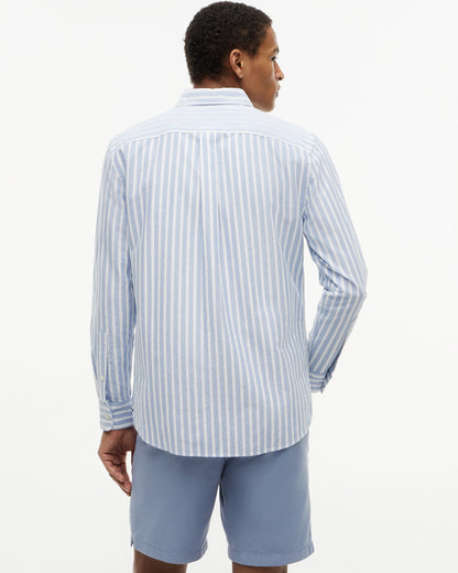Tommy Hilfiger Heritage Oxford Mens Long Sleeve Striped Shirt - Regal Blue/Stripe | CHO | Designer Mens Long Sleeve Shirts