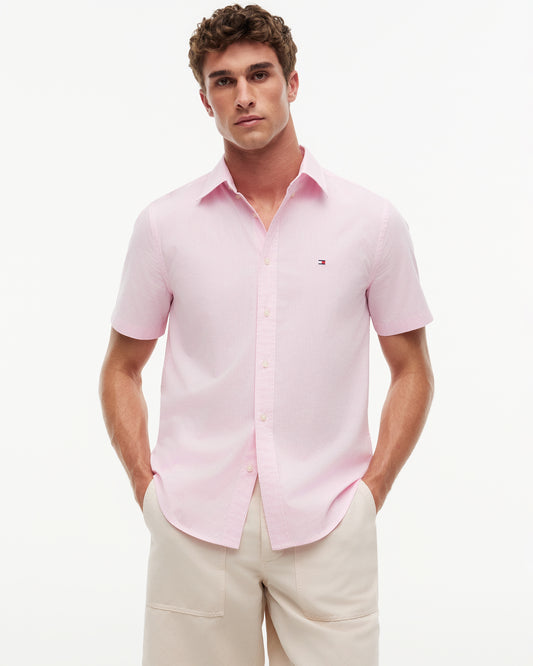Tommy Hilfiger Flex Poplin Gingham Mens Shirt - Classic Pink/Check