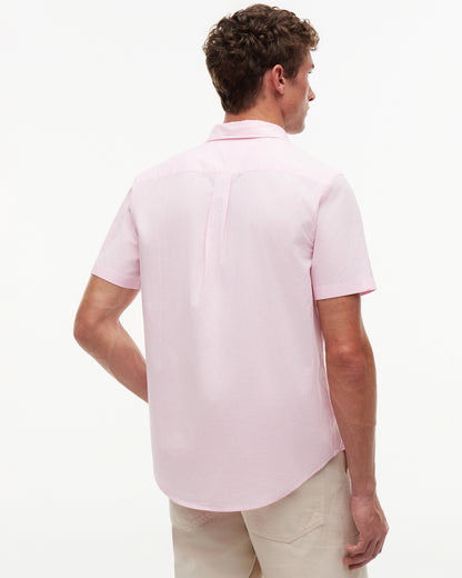 Tommy Hilfiger Flex Poplin Gingham Mens Shirt - Classic Pink/Check | CHO | Designer Mens Shirts