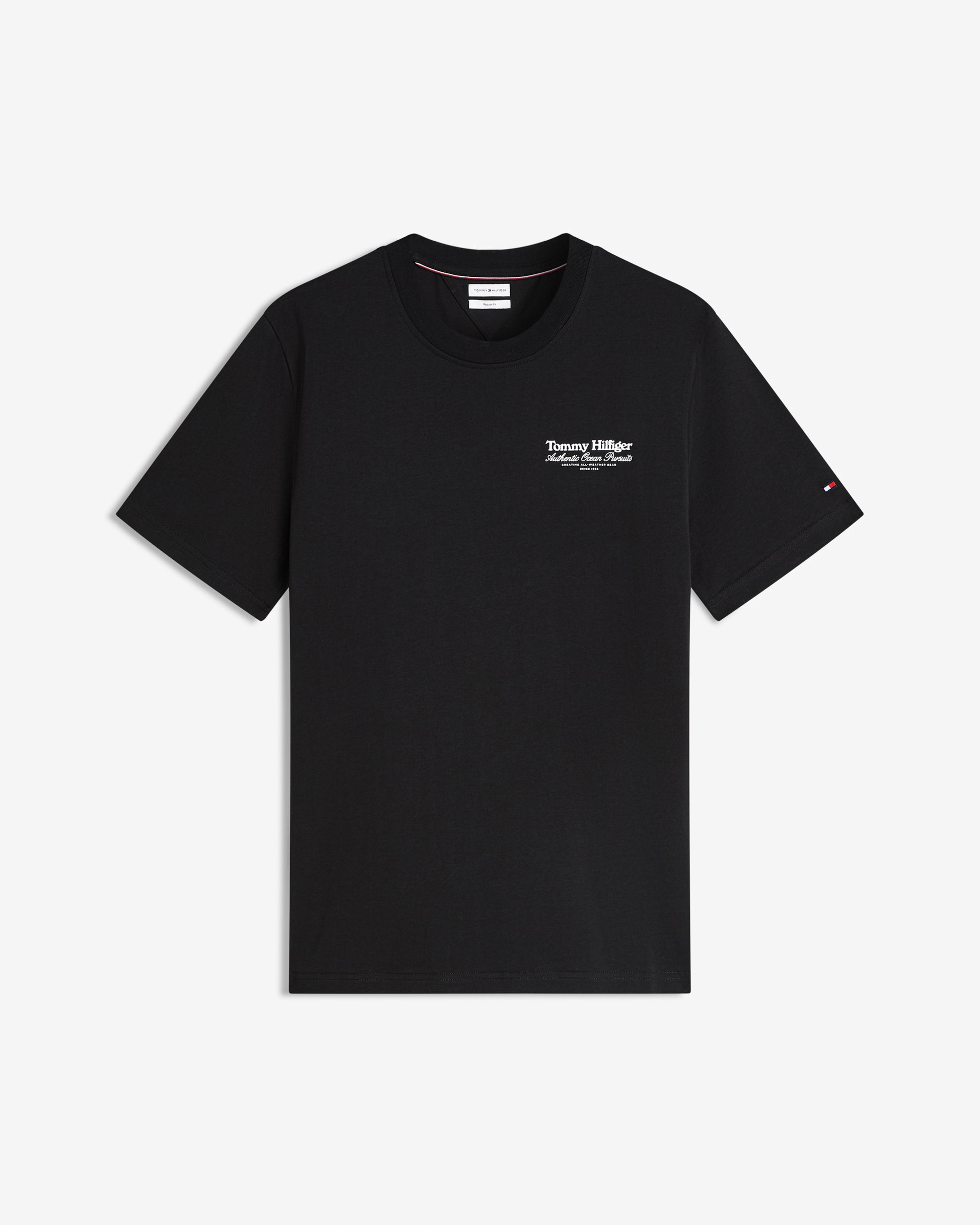 Tommy Hilfiger Nautical Back Graphic Mens T - Shirt - Black | CHO | Designer Mens Graphic T - Shirts