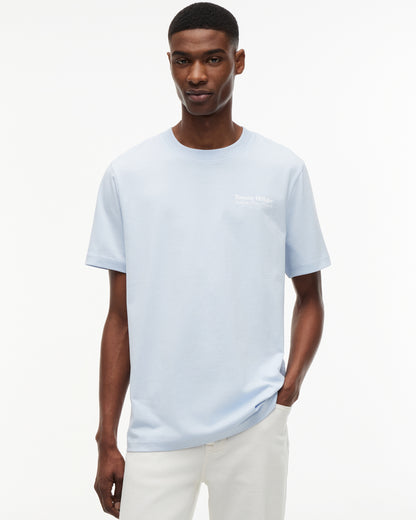 Tommy Hilfiger Nautical Back Graphic Mens T - Shirt - Breezy Blue | CHO | Designer Mens Graphic T - Shirts