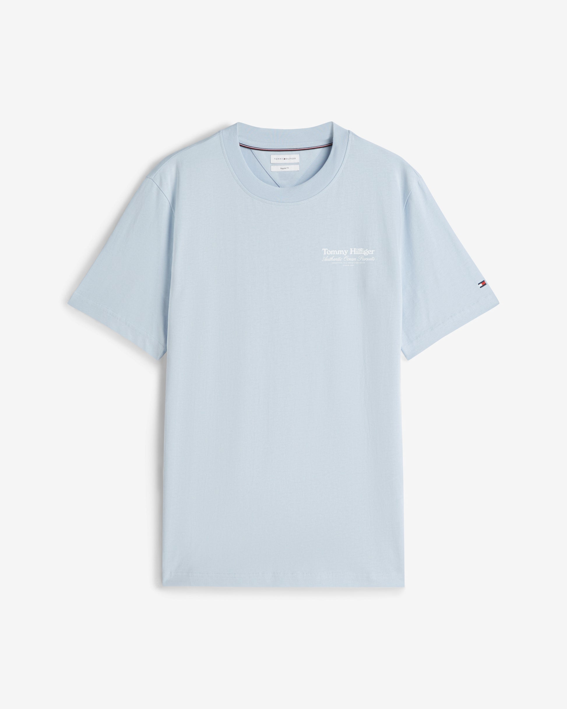 Tommy Hilfiger Nautical Back Graphic Mens T - Shirt - Breezy Blue | CHO | Designer Mens Graphic T - Shirts