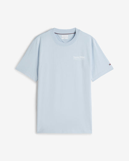 Tommy Hilfiger Nautical Back Graphic Mens T - Shirt - Breezy Blue | CHO | Designer Mens Graphic T - Shirts