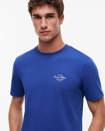 Tommy Hilfiger Nautical Back Photo Mens T - Shirt - Pigment Blue | CHO | Designer Mens Graphic T - Shirts