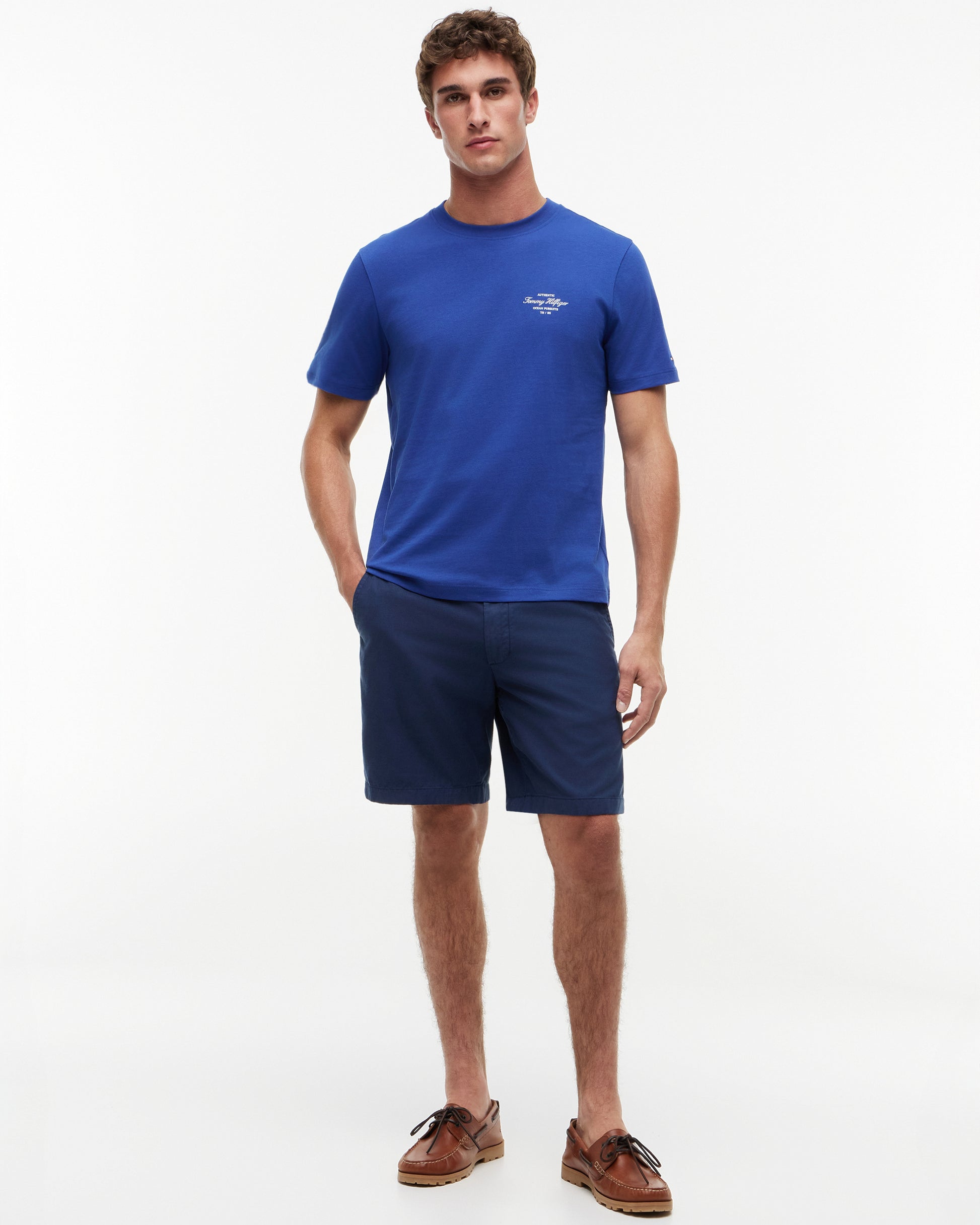 Tommy Hilfiger Nautical Back Photo Mens T - Shirt - Pigment Blue | CHO | Designer Mens Graphic T - Shirts