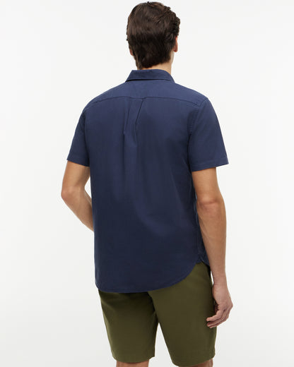 Tommy Hilfiger GMD Poplin Mens Short Sleeve Shirt - Carbon Navy | CHO | Designer Mens Short Sleeve Shirts