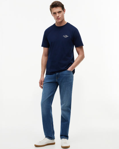 Tommy Hilfiger Nautical Back Photo Mens T - Shirt - Carbon Navy | CHO | Designer Mens Graphic T - Shirts