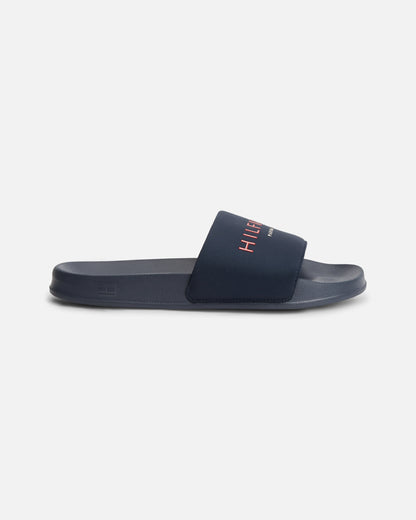 Tommy Hilfiger Hilifger Neoprene Mens Pool Slides - Desert Sky | CHO | Designer Mens Sandals