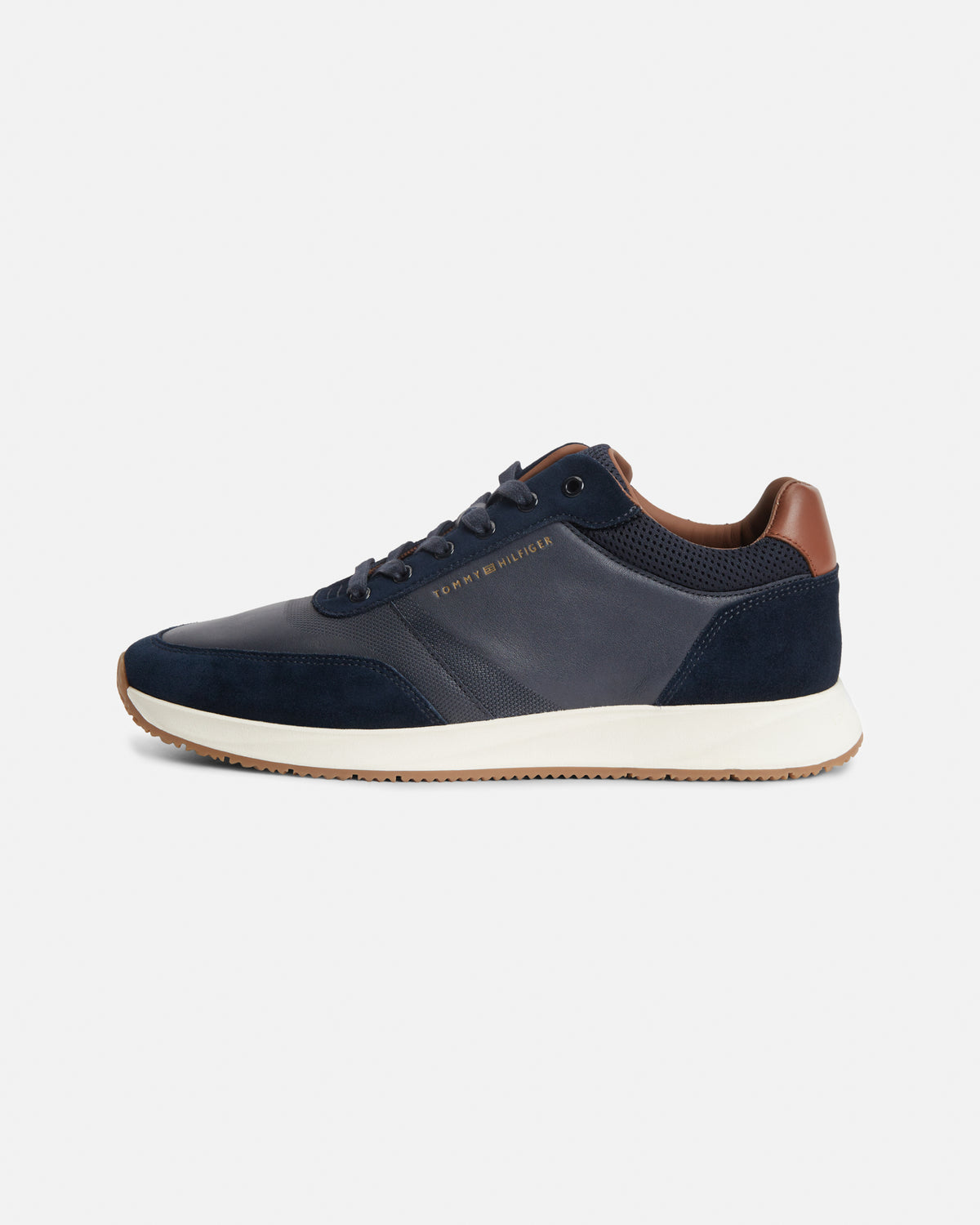 Tommy Hilfiger TH Dressy Mens Suede Mix Trainers - Desert Sky | CHO | Designer Mens Trainers