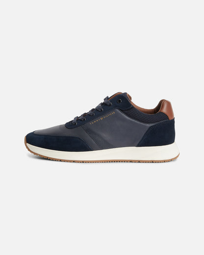 Tommy Hilfiger TH Dressy Mens Suede Mix Trainers - Desert Sky | CHO | Designer Mens Trainers