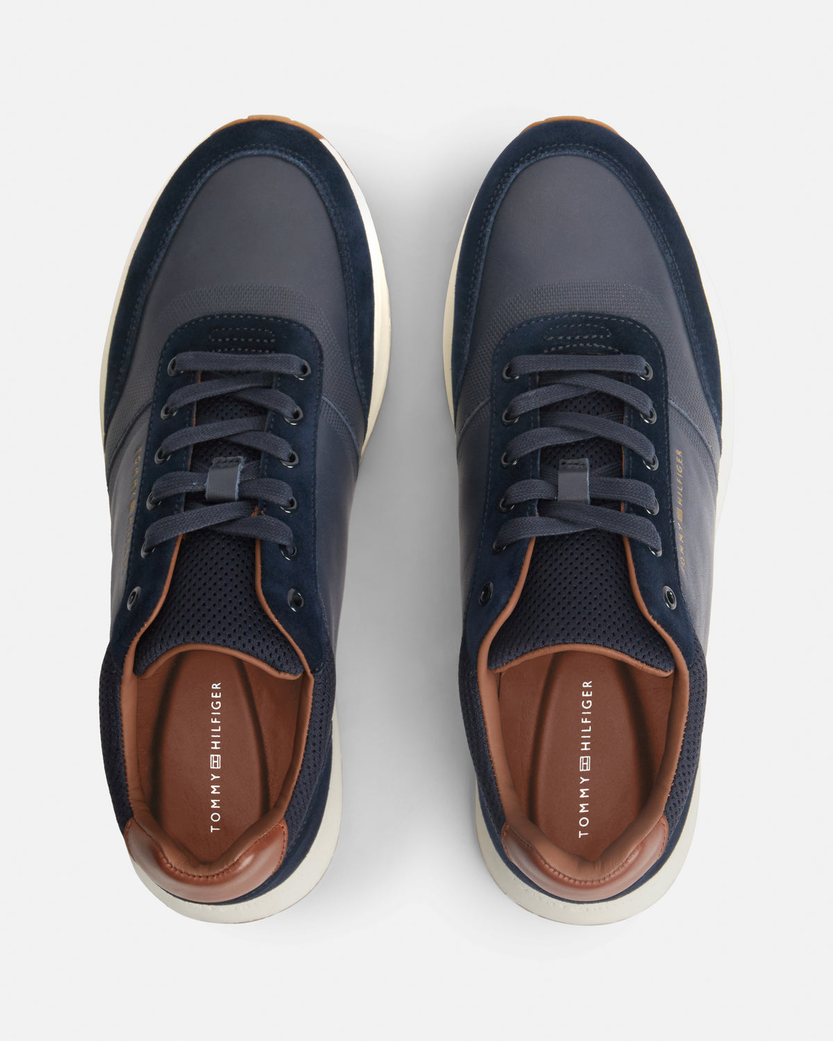 Tommy Hilfiger TH Dressy Mens Suede Mix Trainers - Desert Sky | CHO | Designer Mens Trainers