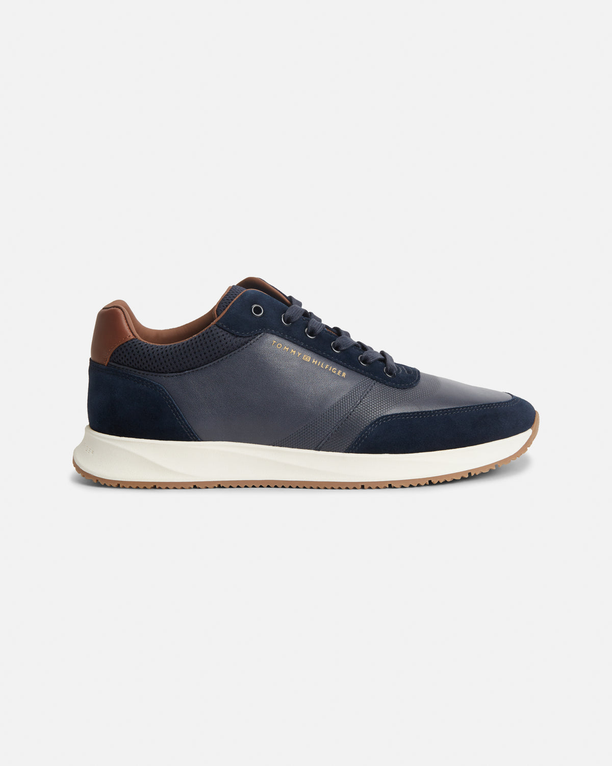 Tommy Hilfiger TH Dressy Mens Suede Mix Trainers - Desert Sky | CHO | Designer Mens Trainers