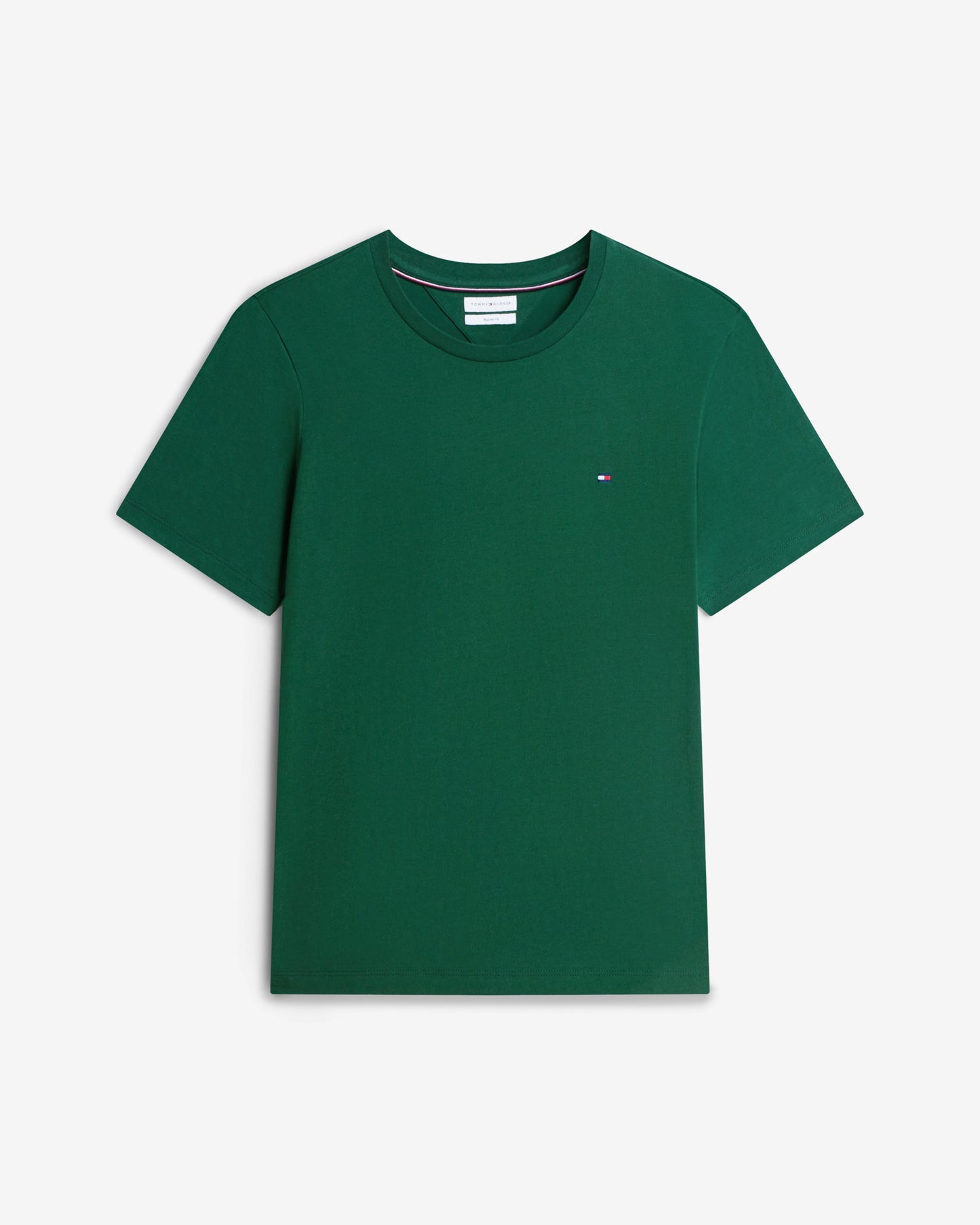 Tommy Hilfiger Essential Seasonal Regular Fit Solid Mens T - Shirt - Street Green | CHO | Designer Mens Short Sleeve T - Shirts & Tops
