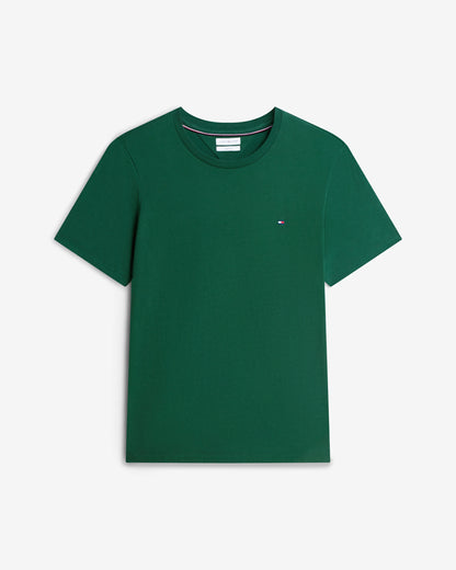 Tommy Hilfiger Essential Seasonal Regular Fit Solid Mens T - Shirt - Street Green | CHO | Designer Mens Short Sleeve T - Shirts & Tops