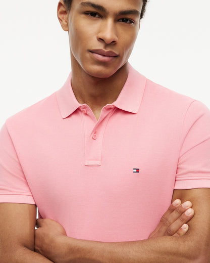 Tommy Hilfiger Garment Dyed Regular Fit Mens Polo - Doll Pink | CHO | Designer Mens Short Sleeve Polo Shirts