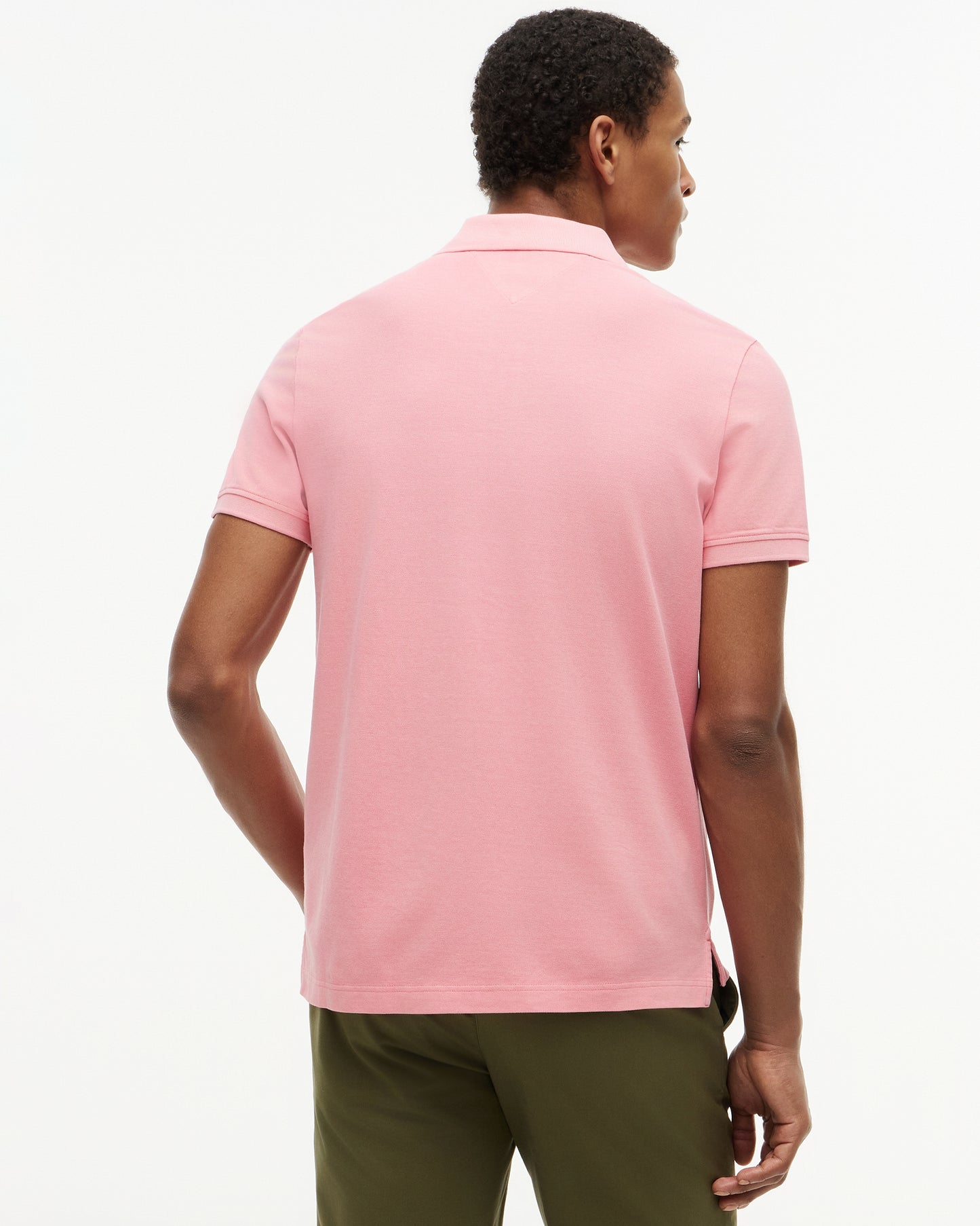 Tommy Hilfiger Garment Dyed Regular Fit Mens Polo - Doll Pink | CHO | Designer Mens Short Sleeve Polo Shirts