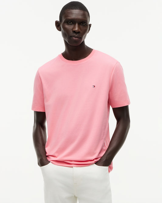 Tommy Hilfiger Essential Seasonal Regular Fit Solid Mens T-Shirt - Doll Pink