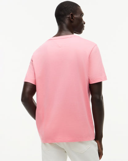 Tommy Hilfiger Essential Seasonal Regular Fit Solid Mens T - Shirt - Doll Pink | CHO | Designer Mens Short Sleeve T - Shirts & Tops