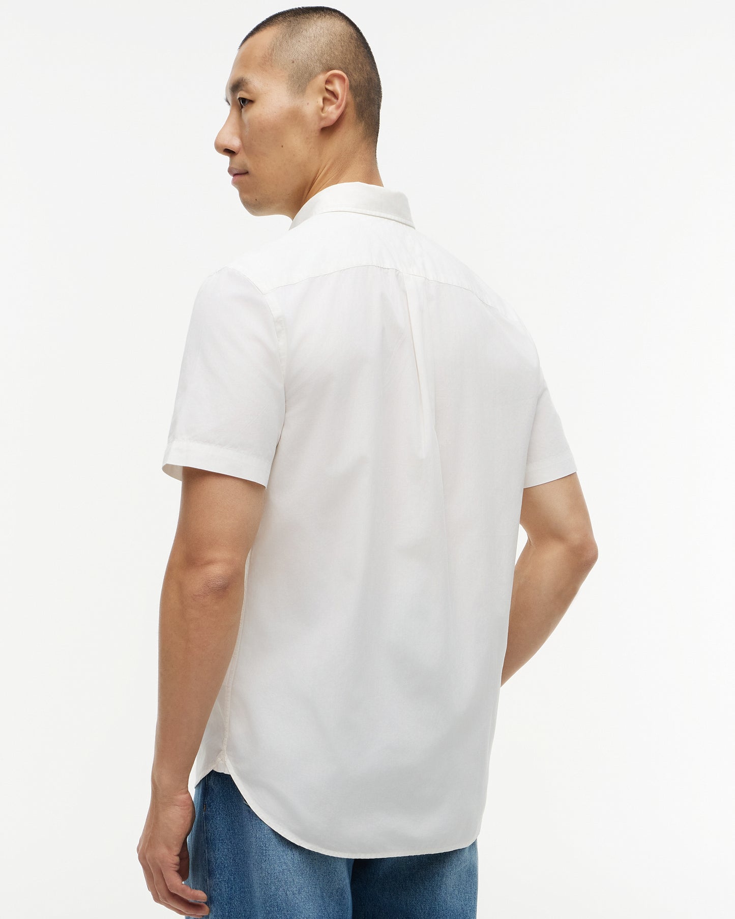 Tommy Hilfiger GMD Poplin Mens Short Sleeve Shirt - White | CHO | Designer Mens Short Sleeve Shirts