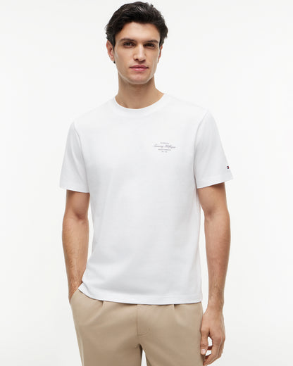 Tommy Hilfiger Nautical Back Photo Mens T - Shirt - White | CHO | Designer Mens Graphic T - Shirts