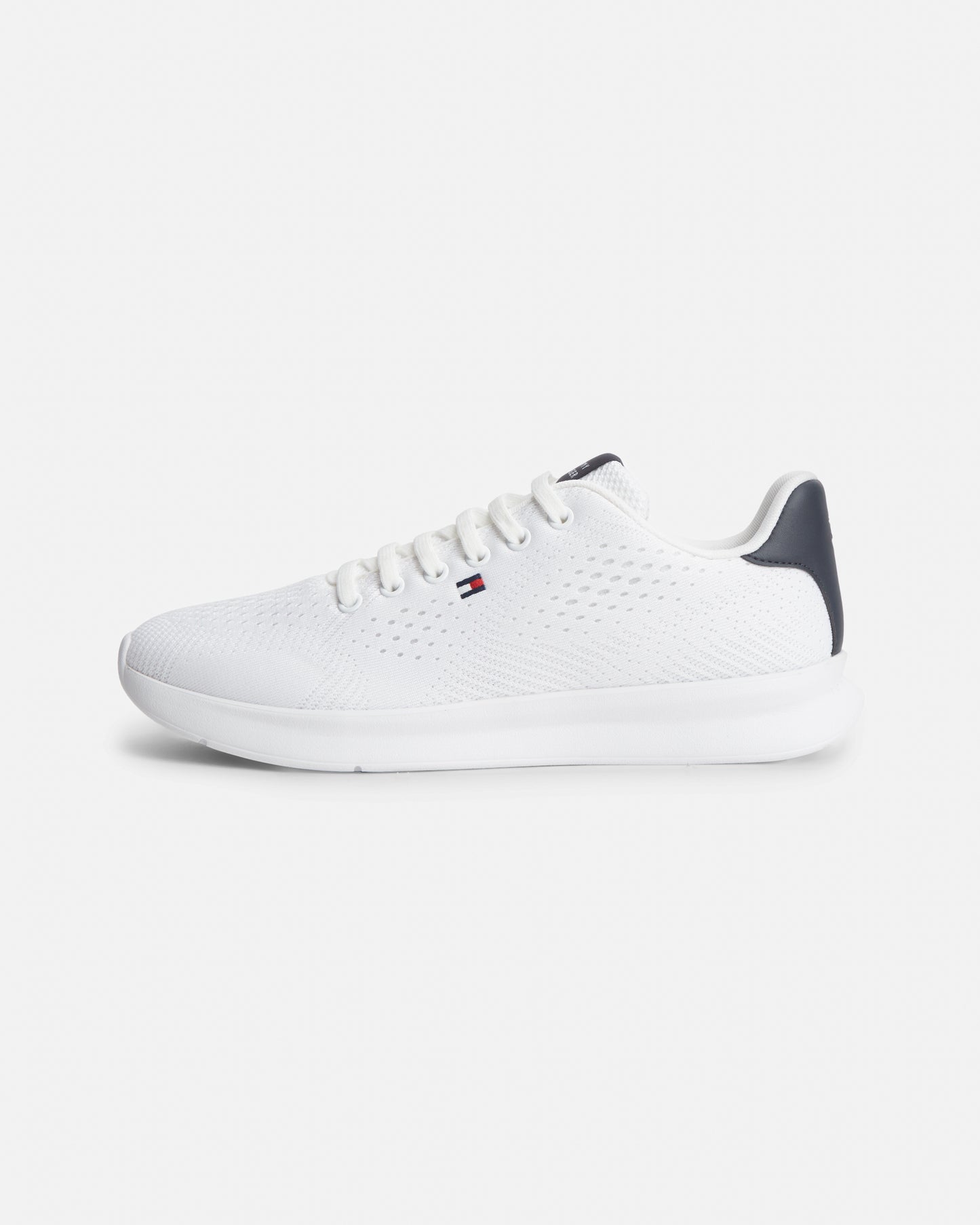 Tommy Hilfiger Lightweight Mens Knit Trainers - White | CHO | Designer Mens Trainers