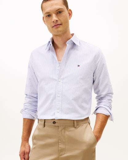 Tommy Hilfiger Heritage Oxford Stripe Mens Shirt - Royal Blue/White