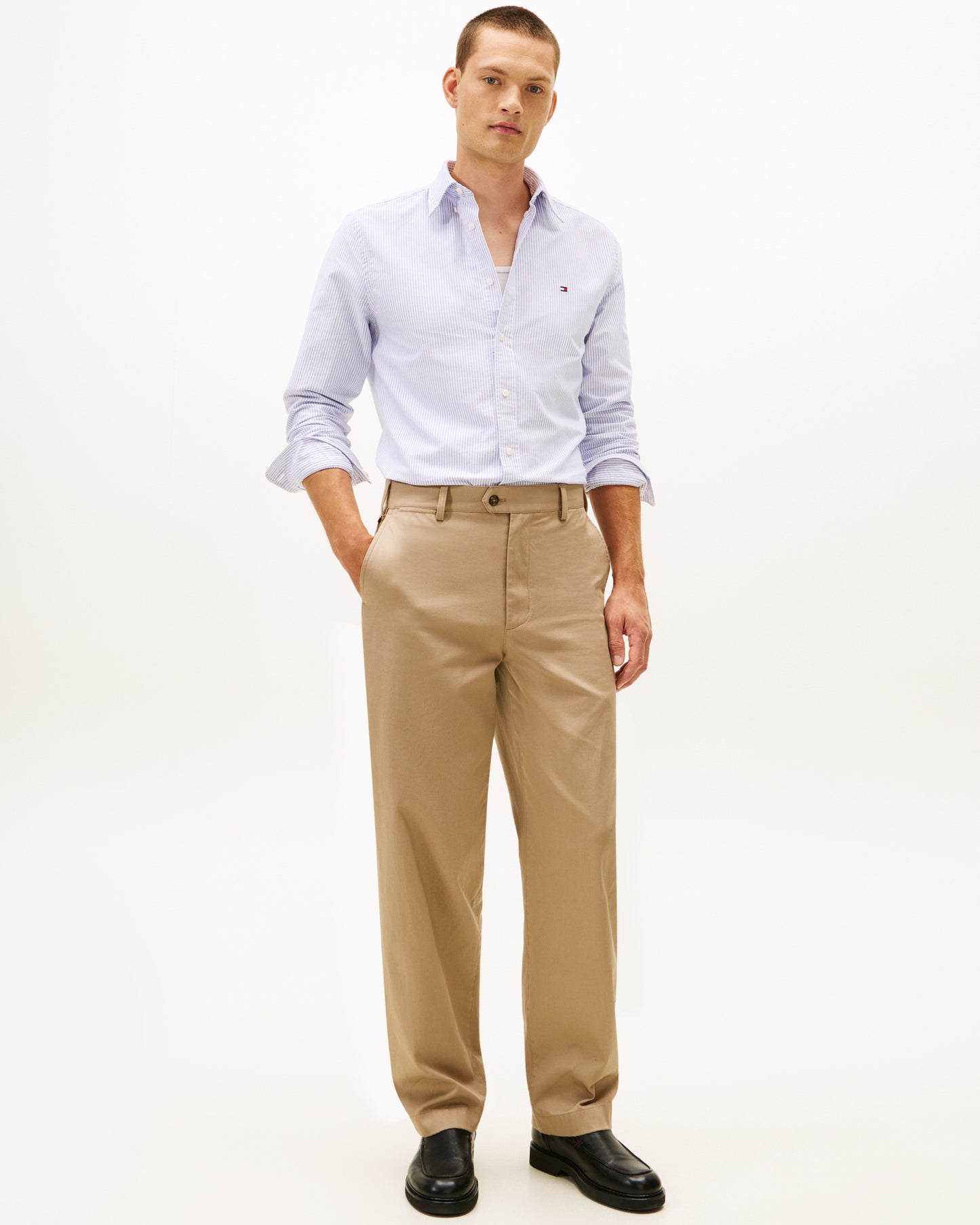 Tommy Hilfiger Heritage Oxford Stripe Mens Shirt - Royal Blue/White