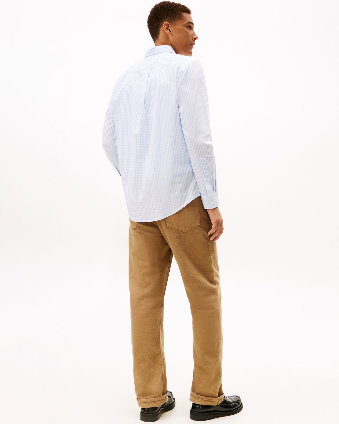 Tommy Hilfiger Flex Poplin Big Gingham Mens Shirt - Sweet Blue/Check