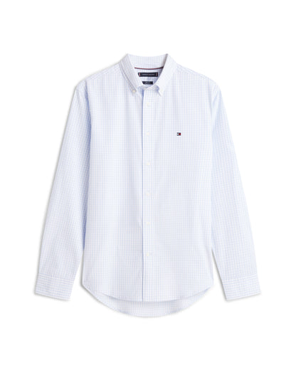 Tommy Hilfiger Flex Poplin Big Gingham Mens Shirt - Sweet Blue/Check