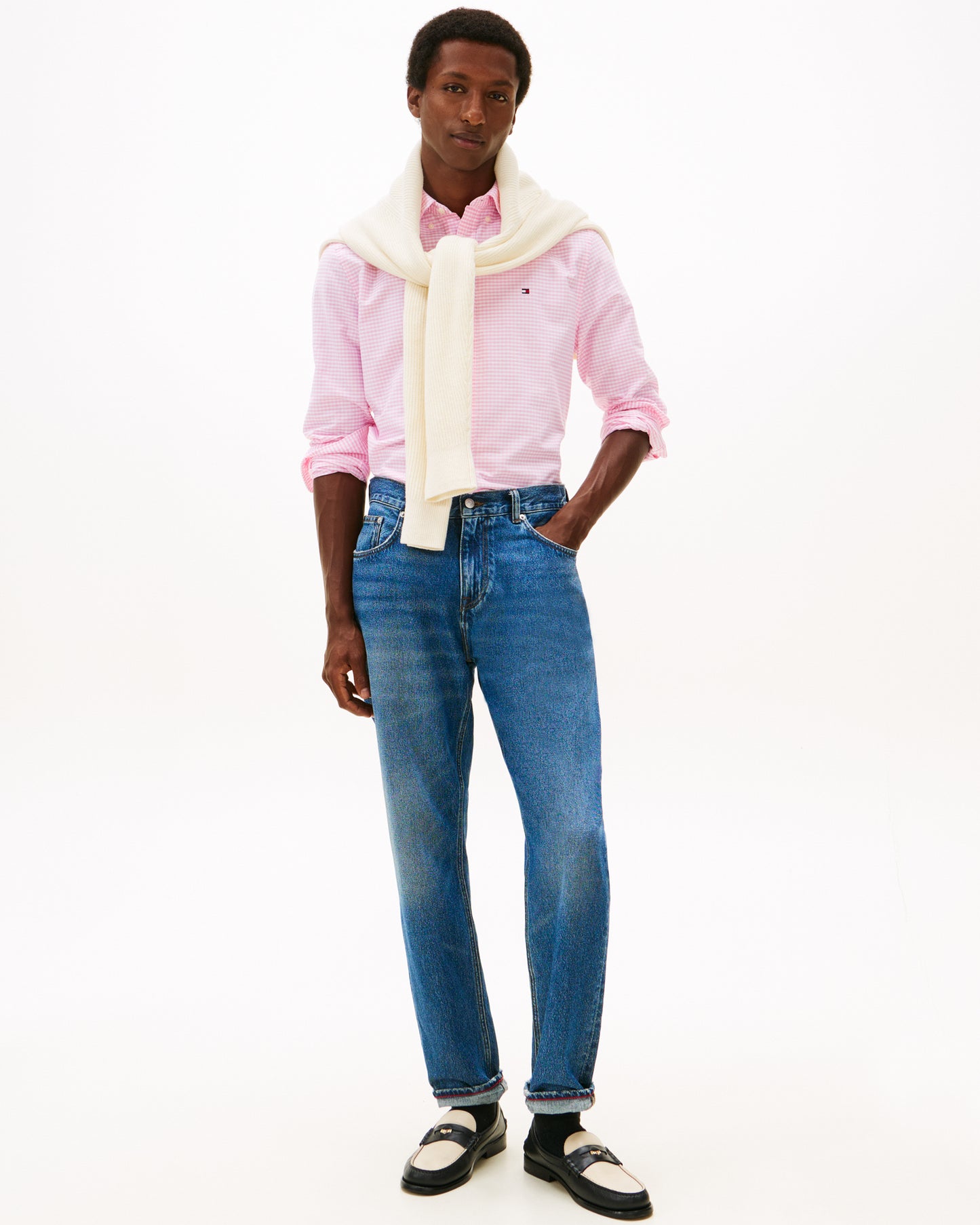 Tommy Hilfiger Heritage Oxford Gingham Mens Shirt - Rose Petal/Check