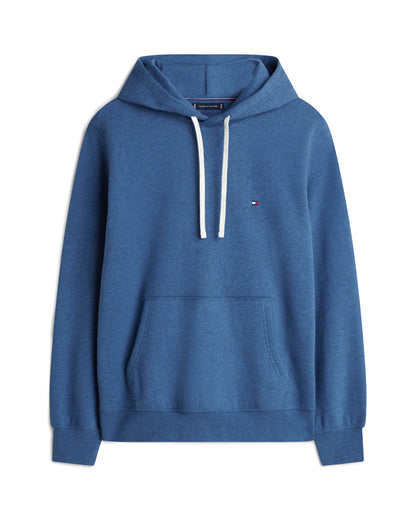 Tommy Hilfiger Essential Flag Embroidery Mens Fleece Hoodie - Aegean Sea Heather