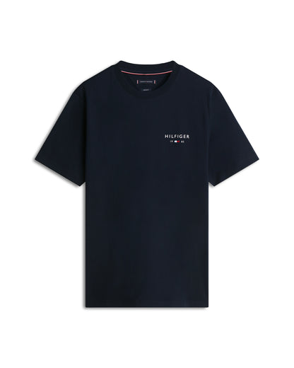 Tommy Hilfiger Brand Love Mens Small Hilfiger Logo T-Shirt - Desert Sky
