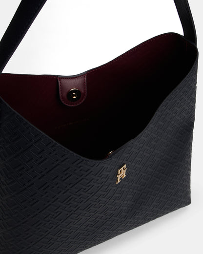 Tommy Hilfiger Icon Womens Shoulder Bag Mono - Space Blue - CHO - Designer Womens Shoulder Bag